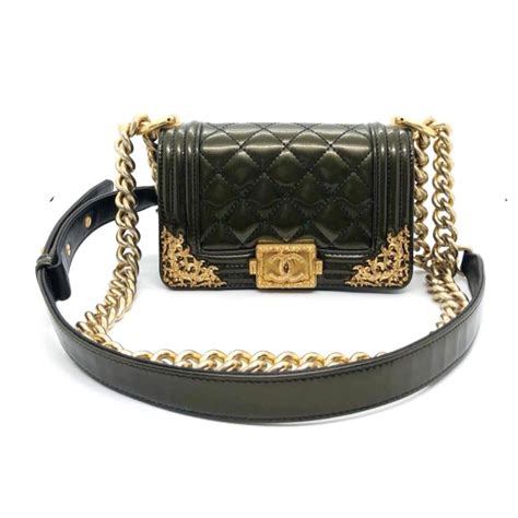 chanel bhoy olive green|chanel bag review.